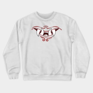 Oni Mouth Red Crewneck Sweatshirt